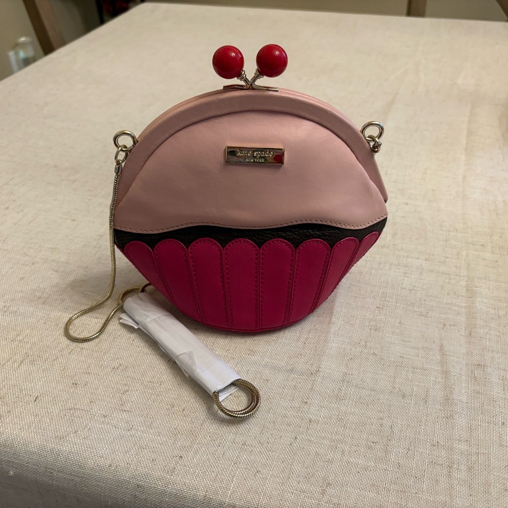 Kate Spade cupcake Pink and Black Crossbody Bag